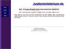 Tablet Screenshot of justizministerium.de